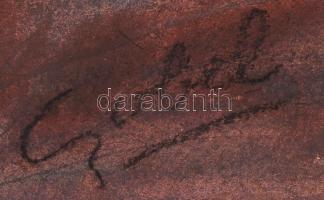 Czóbel jelzéssel: Tanulmány. akvarell, papír. 42x30 cm