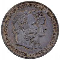 Ausztria 1879. 2G Ag I.Ferenc József és Erzsébet királynő / Ezüstlakodalom T:1-,2 Austria 1879. 2 Gulden Ag Franz Joseph and Elisabeth / Silver Jubilee C:AU,XF