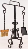 Kovácsoltvas kandalló szett / Fireplace set 48 cm