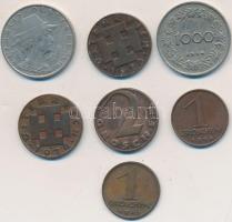 Ausztria 1924-1926. 7db többféle fémpénz T:vegyes
Austria 1924-1926. 7pcs of various coin C:mixed