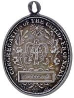 Írország ~1940. "Mária Kongregáció" Ag vallási medál nemesfém és ötvös jelzésekkel. Sign.:...