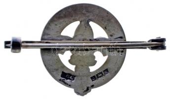 Nagy-Britannia / Birmingham ~1960. Cserkész jelvény ezüst nemesfém és ötvös jelzéssel eredeti adomán...