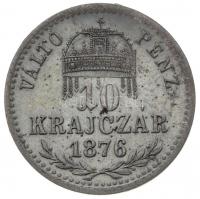1876KB 10Kr Ag "Ferenc József" T:2,2-
Hungary 1876KB 10 Kreuzer Ag "Franz Joseph&quot...