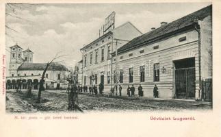Lugos, Magyar királyi posta, görög keleti bazár / post office, bazaar
