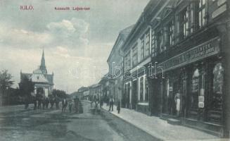 Igló, Kossuth Lajos sor, Nadler Gyula csemege és díszmű áru üzlete / street, shop