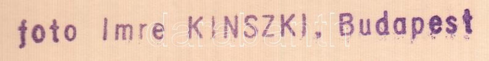 cca 1930-1940 Kinszki Imre (1901-1945):Indul a gőzös, pecséttel jelzett vintage fotó, 16,5x10,5 cm /...