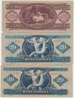 1949. 20Ft (2x) + 1957. 100Ft T:III,III-