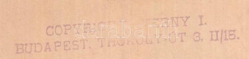 cca 1920-1930 Kerny István (1879-1963): Budapesti sziluett, aláírással, pecséttel jelzett, vintage f...