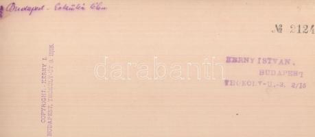 cca 1920-1930 Kerny István (1879-1963): Budapest, Eskü tér télen, pecséttel jelzett, feliratozott vi...