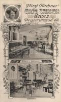 Vienna, Wien II. Mirzl Kirchner's Cafe Trianon, Billard- und Spielsalon, Cafehaus / cafe, billiard and game room, interior, Art Nouveau (EK)