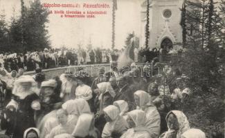 Rajecfürdő, Kápolnaszentelés, hívők távozása / consecration of the chapel, leaving believers
