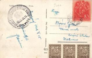 Ipolyság, Sahy; Ignác Polgár könyvnyomda és kiadása / printing house 'vissza' So. Stpl