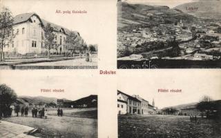 Dobsina, Állami polgári fiú iskola, Fő tér / boy school, square (ázott / wet damage