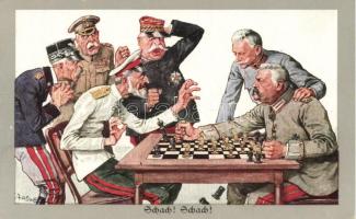 'Schach! Schach!' Hindenburg, propaganda, M. Munk Wien Nr. 1036 s: Theodor Zasche
