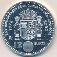 Spanyolország 2002. 12&#8364; Ag "Spanyol EU-elnökség" T:BU Spain 2002. 12 Euro Ag "Spanish European Union Presidency" C:BU Krause KM# 1049