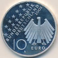 Németország 2003D 10€ Ag "A keletnémet forradalom 50. évfordulója" T:PP Germany 2003D 10 Euro Ag "50th Anniversary of the Ill-fated East German Revolution" C:PP
