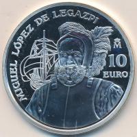 Spanyolország 2003. 10&#8364; Ag "Miguel Lopez de Legazpi" T:PP Spain 2003. 10 Euro Ag "Miguel Lopez de Legazpi" C:PP Krause KM# 1053