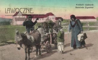 Lavochne, Lawoczne; Betelnde Zigeuner, 'Reklám' / gypsies (fl)