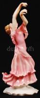 Ens táncoló lány, kézzel festett, jelzett, restaurált, m:22,5 cm