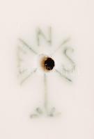 Ens táncoló lány, kézzel festett, jelzett, restaurált, m:22,5 cm