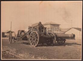 1917 Hadizsákmány az olasz fronton, feliratozott kép, 8x11 cm / cca 1914-1918 Military photos from the world war I., trophy in the Italian front, 8x11 cm