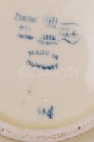 Zsolnay virág mintás teás kiöntő, kézzel festett, jelzett (TJM), igényesen restaurált, m:14 cm, h:28...