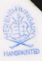 Herendi baltás fiú, kézzel festett, jelzett, hibátlan, m:13,5 cm