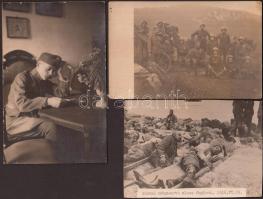 1918 Katonai fotók az olasz hadszíntérről, feliratozva, datálva, 8x13 és 9x14 cm / 1918 Military photos from the world war I., Italian front, 8x13 and 9x14 cm