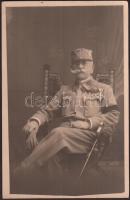 cca 1914-1918 Franz Conrad von Hötzendorf gróf, császári és királyi tábornagy, K. u. K. Feldmarschall (1852-1925), műtermi felvétel, fotólap szép állapotban, 14x9 cm / cca 1914-1918 Franz Conrad von Hötzendorf imperial and royal field-marshal, 9x14 cm