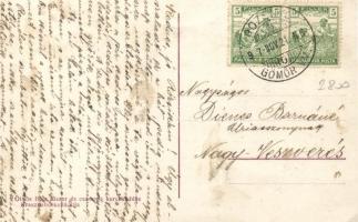 Krasznahorkaváralja, vár, Ötvös Béla vegyeskereskedése és kiadása / castle, shop (EK)