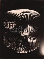cca 1970-1975 Balla András: Spirál, feliratozott, aláírt vintage fotó, 24x18 cm / cca 1970-1975 András Balla: Spiral, signature and description on the verso, 24x18 cm