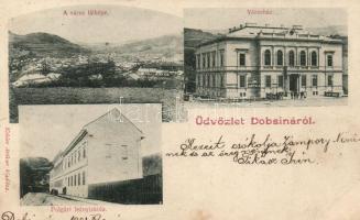 Dobsina, Városház, Polgári leányiskola / town hall, girl school (fl)