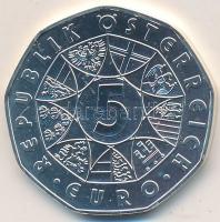 Ausztria 2005. 5€ Ag "Ausztria EU tagságának 10. évfordulója" T:BU  Austria 2005. 5 Euro Ag "10th Anniversary of Austrian EU Membership" C:BU  Krause KM# 3120