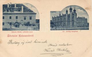 Kolozsvár, Mátyás király születési háza, Izraelita neológ templom / Matthias Corvinus's home, synagogue