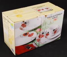 Új, bontatlan 30 darabos porcelán étkészlet / Brand new set of plates