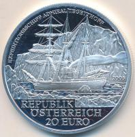 Ausztria 2005. 20 Ag "Admiral Tegetthoff felfedező hajó" T:PP Austria 2005. 20 Euro Ag "Admiral Tegetthoff expedition ship" C:PP