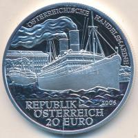 Ausztria 2006. 20&#8364; Ag "Osztrák kereskedelmi flotta" T:PP Austria 2006. 20 Euro Ag "Austrian Merchant Marine" C:PP