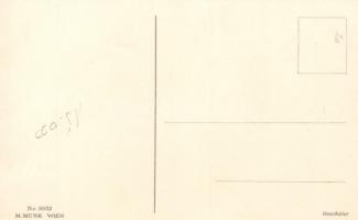 Easter, Lady with flowers, M. Munk Nr. 1052. litho s: Mela Koehler