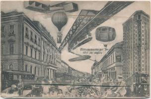 Máramarossziget 100 év múlva leporellós képeslap / Máramarossziget in the future leporellocard