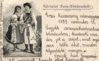 Tata-Tóváros, Magyar népviselet, folklór litho