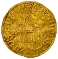 1404-1405. Aranyforint Au "Zsigmond" (3.49g) T:2- R! Hungary 1404-1405. Goldgulden Au "Sigismund" (3.49g) C:VF R! Huszár 573., Unger I.: 446.p