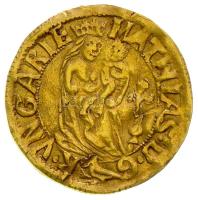 1482-1488. Aranyforint Au "I. Mátyás" K-V/A(3.5g) T:2- Hungary 1482-1488. Goldgulden Au "Matthias I" K-V/A (3.5g) C:VF Huszár 686., Unger I.: 543.d
