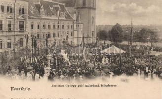 Keszthely, Festetics György gróf szobrának leleplezése, Mérei Ignácz kiadása