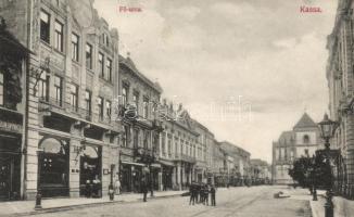 Kassa, Fő utca, Divald Károly kiadása / street