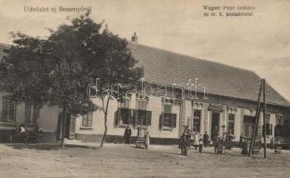 Újbesenyő, Wagner Péter áruháza, Magyar királyi postahivatal / shop, post office (EK)