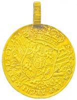 Német Államok / Szász-Albertine 1712EPH Dukát Au "I. Frigyes Ágost" Lipcse (Br.: 3.64g) fü...