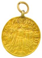 1458-1470. Aranyforint Au "I. Mátyás" füllel (Br.: 3.69g) T:3 Hungary 1458-1470. Goldgulden Au "Matthias I" with ear (Br.: 3.69g) C:F Huszár 674., Unger I.: 531.q