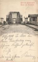 Komárom, híd, Schönwald Tivadar kiadása / bridge (EK)