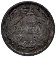 Amerikai Egyesült Államok 1875. 1D Ag "Liberty" (2.5g) T:2,2-
USA 1875. One Dime Ag "...