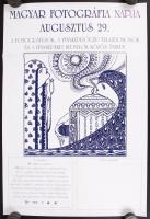 2006-2009 Magyar Fotográfia Napja (augusztus 29.) évenként változó, 4 db különböző plakát a jeles nap népszerűsítésére, kettő korábban hajtogatott, most mind tekercsben, 68x46 és 59x42 cm